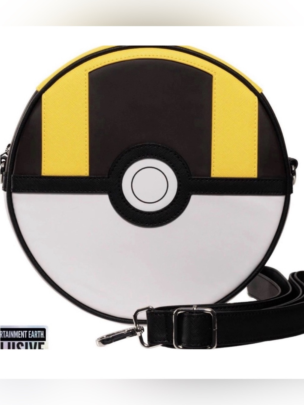 Loungefly Pokemon Pokeball Crossbody Bag Black Yellow Gamer Nintendo